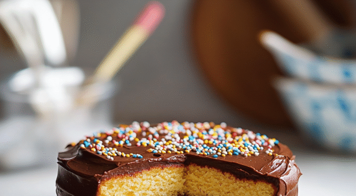 Indulge in Yellow Cake with Chocolate Frosting Recipe