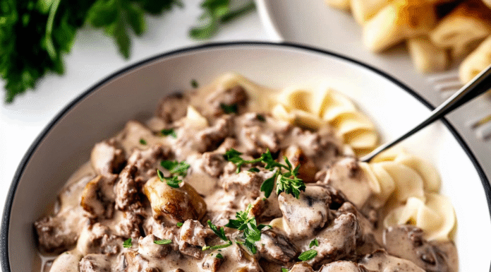 Delicious Beef Stroganoff with Ground Beef Recipe