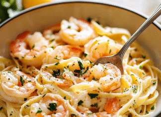 Indulge in Creamy Shrimp Pasta: A Cozy Dinner Delight