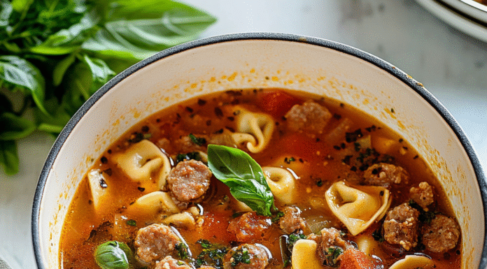 Cozy Italian Sausage Tortellini Soup for Chilly Days