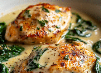 Creamy Garlic Chicken with Spinach: A Flavorful Delight