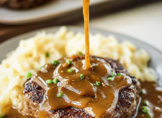 Savory Hamburger Steak with Brown Gravy Recipe Delight