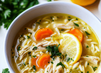 Cozy Lemon Chicken Orzo Soup Recipe for Comforting Nights