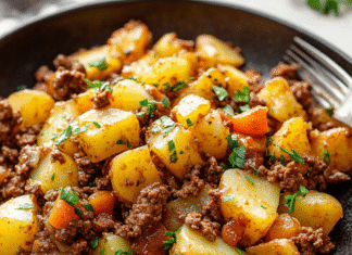 Savory Potatoes and Ground Beef: A Cozy Comfort Dish