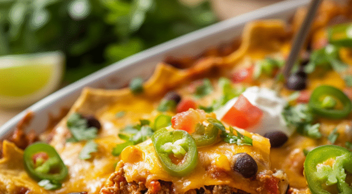 Irresistible Taco Bake Casserole with Tortillas Recipe