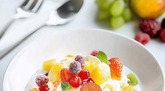 Delicious Fruit Salad with Vanilla Pudding Recipe