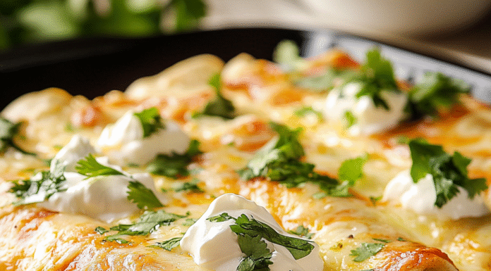 Delicious Sour Cream Chicken Enchiladas Recipe – Easy & Creamy