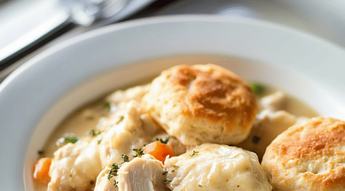Comforting Chicken and Dumplings with Biscuits Recipe