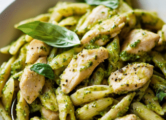 Irresistible Chicken Pesto Pasta: A Flavorful Delight