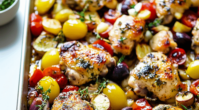 Flavorful Greek Sheet Pan Chicken Recipe in 30 Minutes