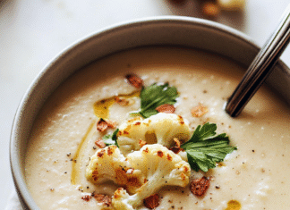 Creamy Roasted Cauliflower Soup: A Cozy Delight