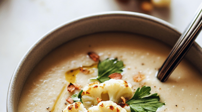 Creamy Roasted Cauliflower Soup: A Cozy Delight