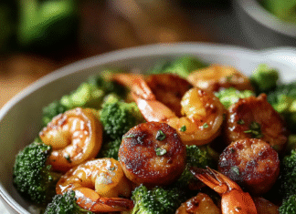 Irresistible Honey Garlic Shrimp Sausage & Broccoli Recipe